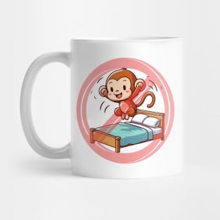 No Jumping On The Bed Monkey Mug